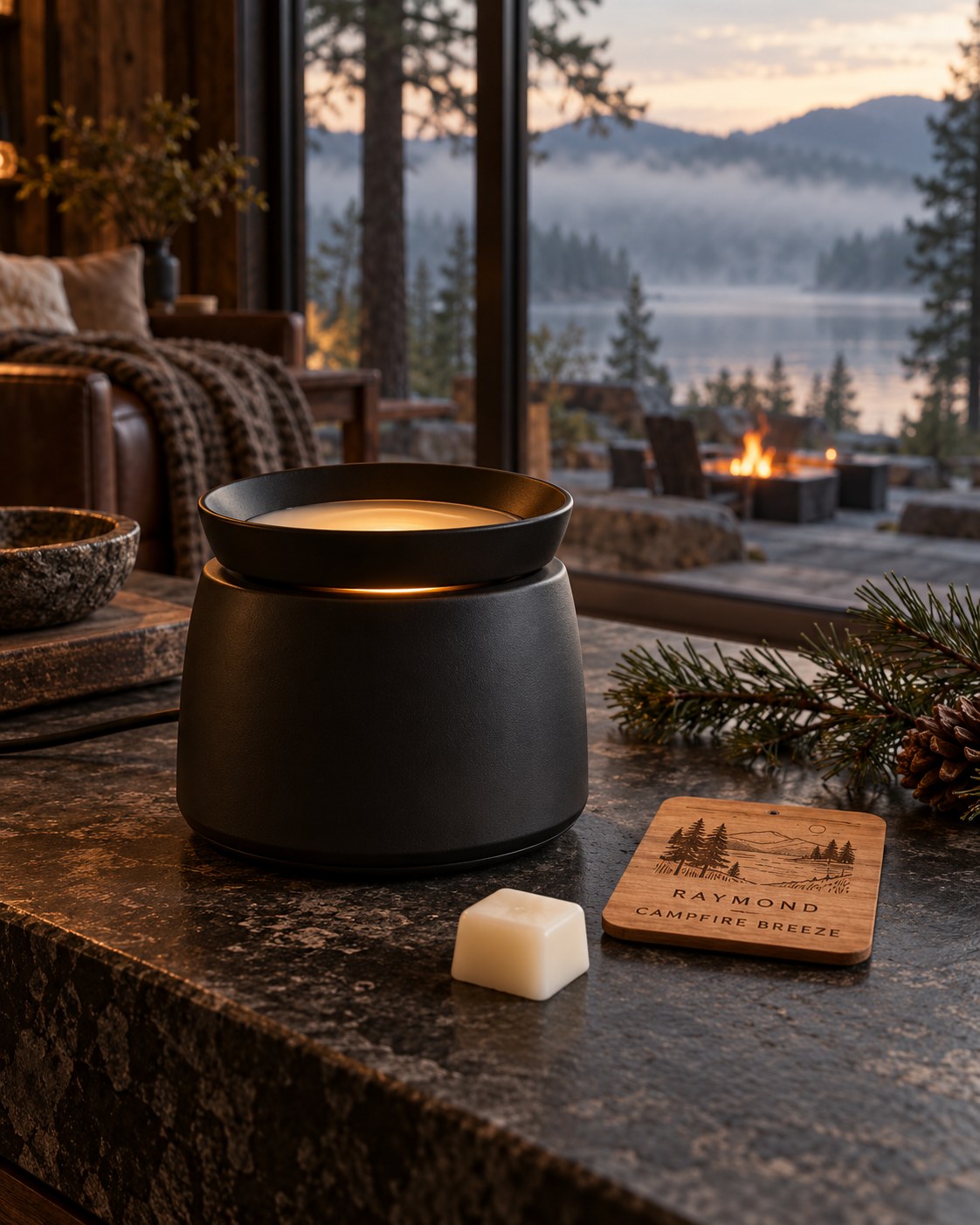 Campfire Breeze wax melt scent atmosphere